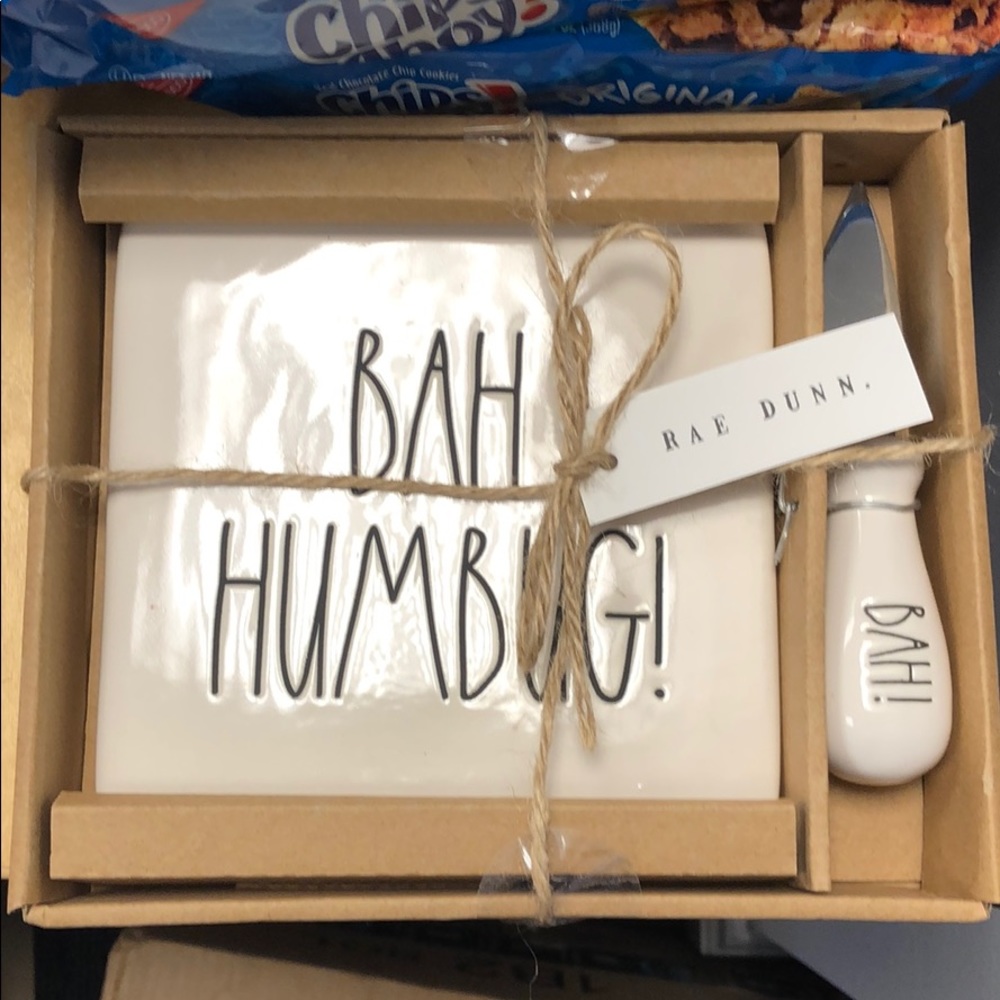 Rae Dunn Christmas BAH HUMBUG! Cheese Set